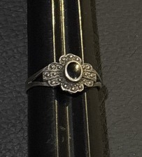 Vintage Sterling Silver 925 Black Onyx Ring Size 8