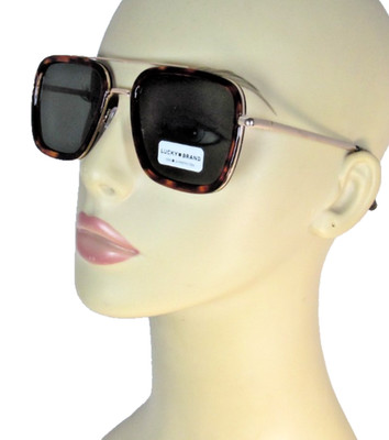 LUCKY BRAND Gold Metal Aviator Sunglasses Tortoise Shell Rims LB93548-1T-G15