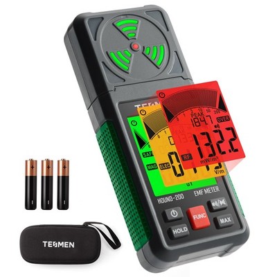 EMF Meter, Hound-200 EMF Detector: 3-in-1 Portable Electromagnetic Field Radi...