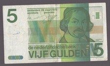 Niederlande / Netherlands; P. 95; 5 Gulden vom 28.3.1973