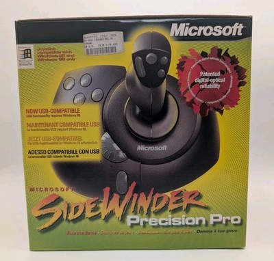 Microsoft SideWinder Precision Pro Joystick Win98 Vintage Controller in OVP 