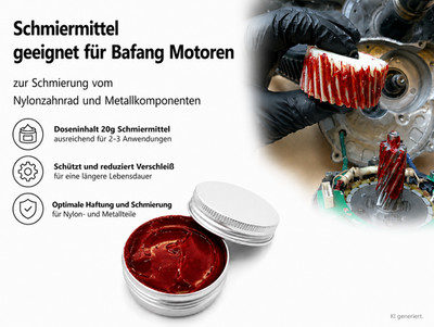 Motorenfett Schmiermittel für Bafang, Mobilgrease 28 für BBS01 BBS02 BBSHD