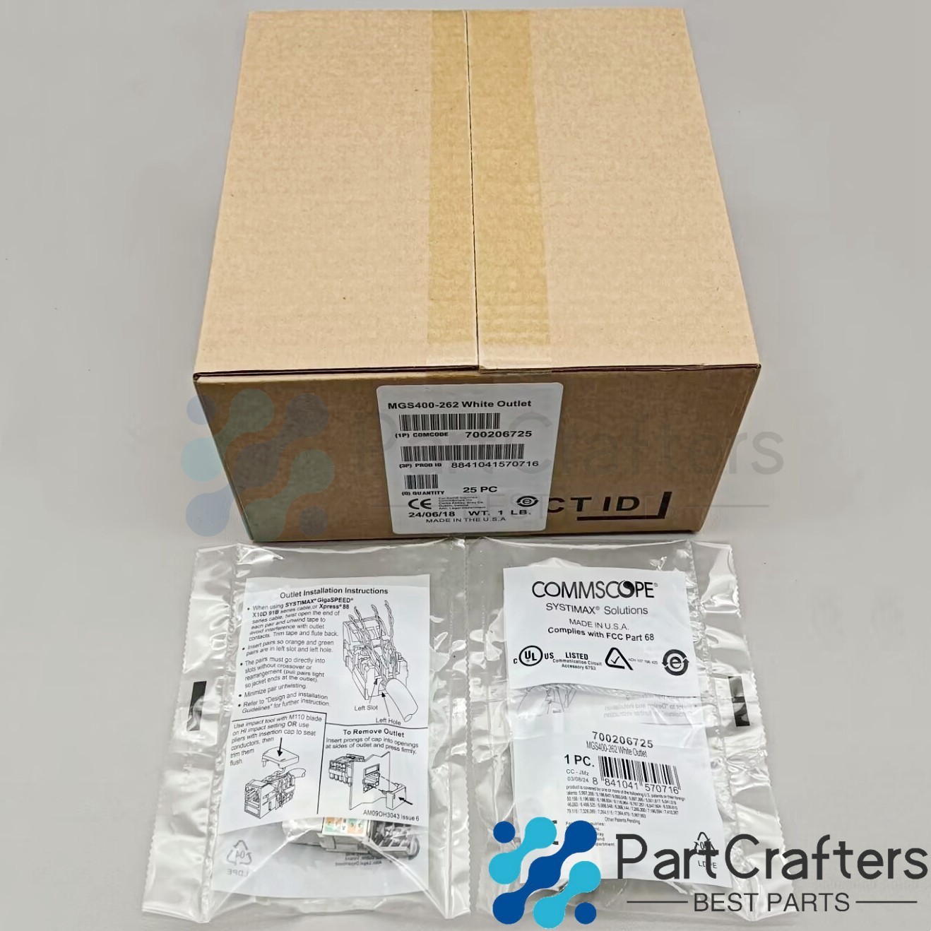 25X Genuine CommScope Category 6 Gigabit Network Jack Module RJ45CAT6 MGS400-26