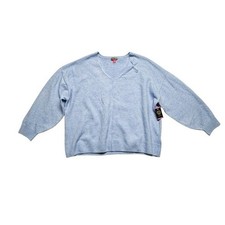 Vince Camuto V-Neck Oversized Sweater Marine Blue Womens Size XXL NWT Soft Cozy