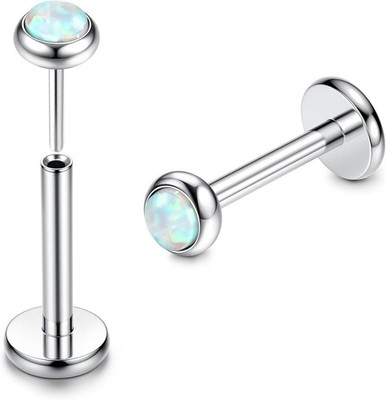 2Pcs G23 Titan Lippenpiercing Labret Piercing Gewindeloses Einschieben Monroe Me