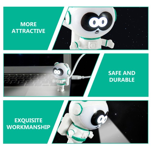 Astronaut USB -Nachtlicht Kind Astronauten-Schreibtischlampe -Leslicht - Photo 9/12