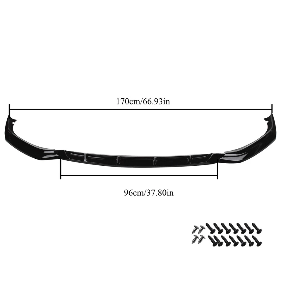 Labio de parachoques delantero brillante estilo 17-19 MP BMW SERIE 5 G30 G31 G38 540i M Sport Foto 4 de 4