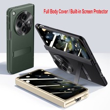 For OnePlus Open Case Rugged Metal Kickstand Case with Hinge Screen Protection