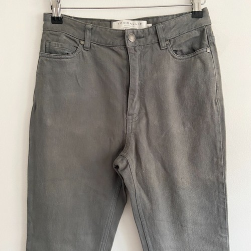 Toorallie Merino Denim Jeans Women Size 8 Grey Slim Wool Blend Mid Rise - Picture 2 of 14