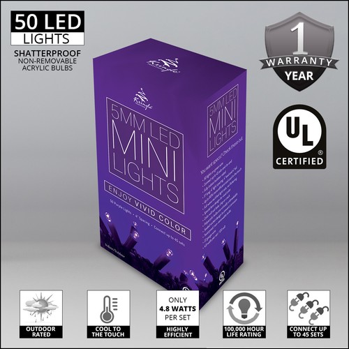50 LED Christmas Mini String Tree Lights Home Xmas Party Dorm White Multi 17ft - Picture 31 of 43