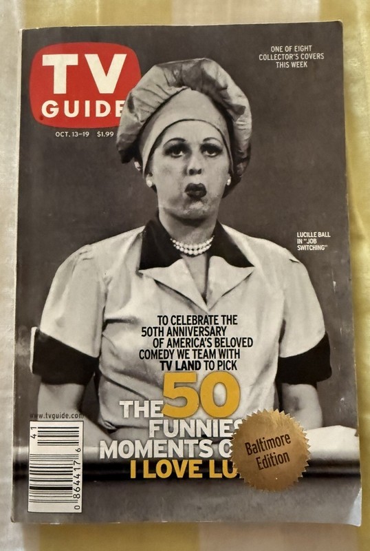 TV GUIDE “I Love Lucy”, Oct.  2001