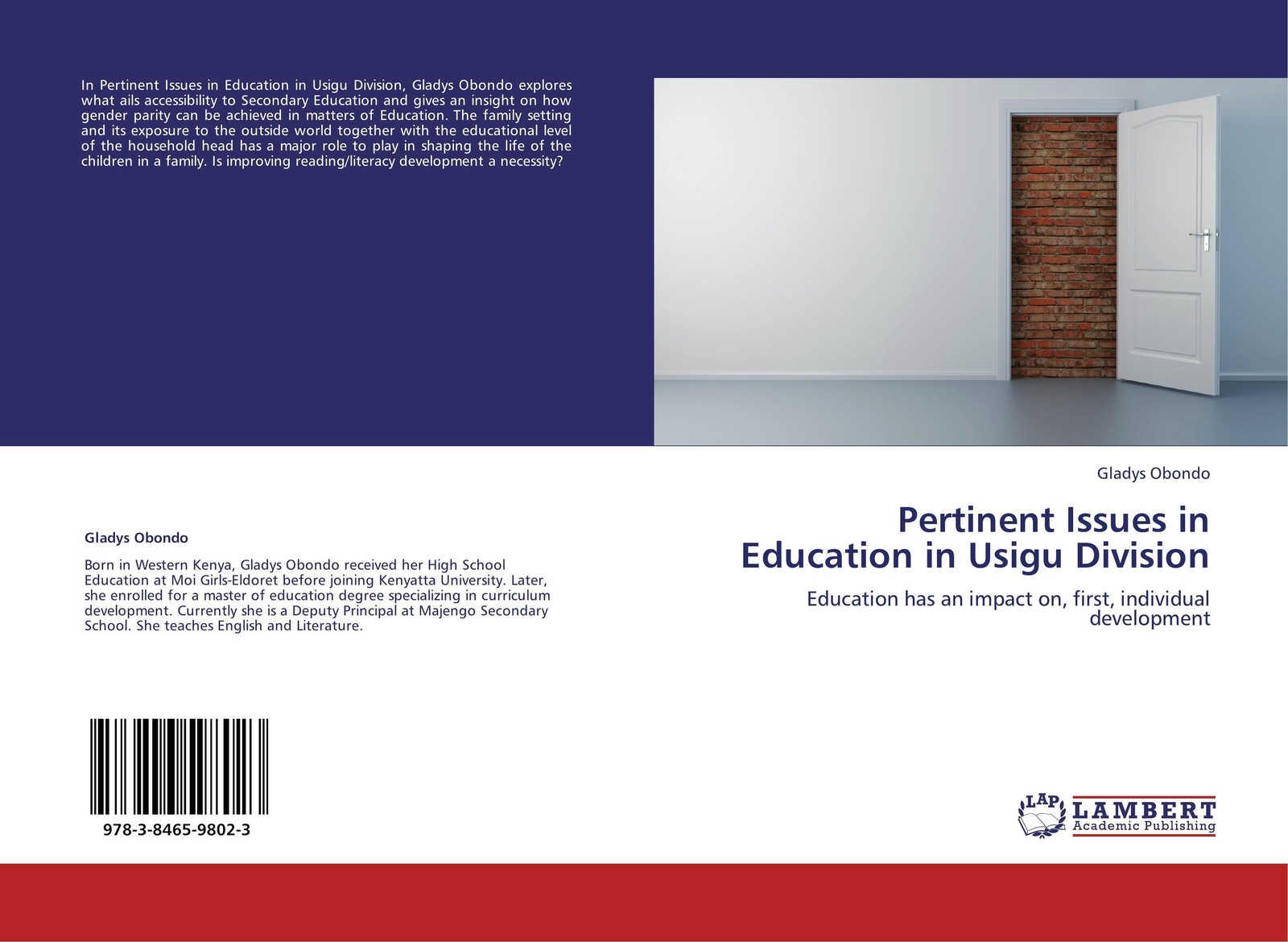 Gladys Obondo | Pertinent Issues In Education In Usigu Division |