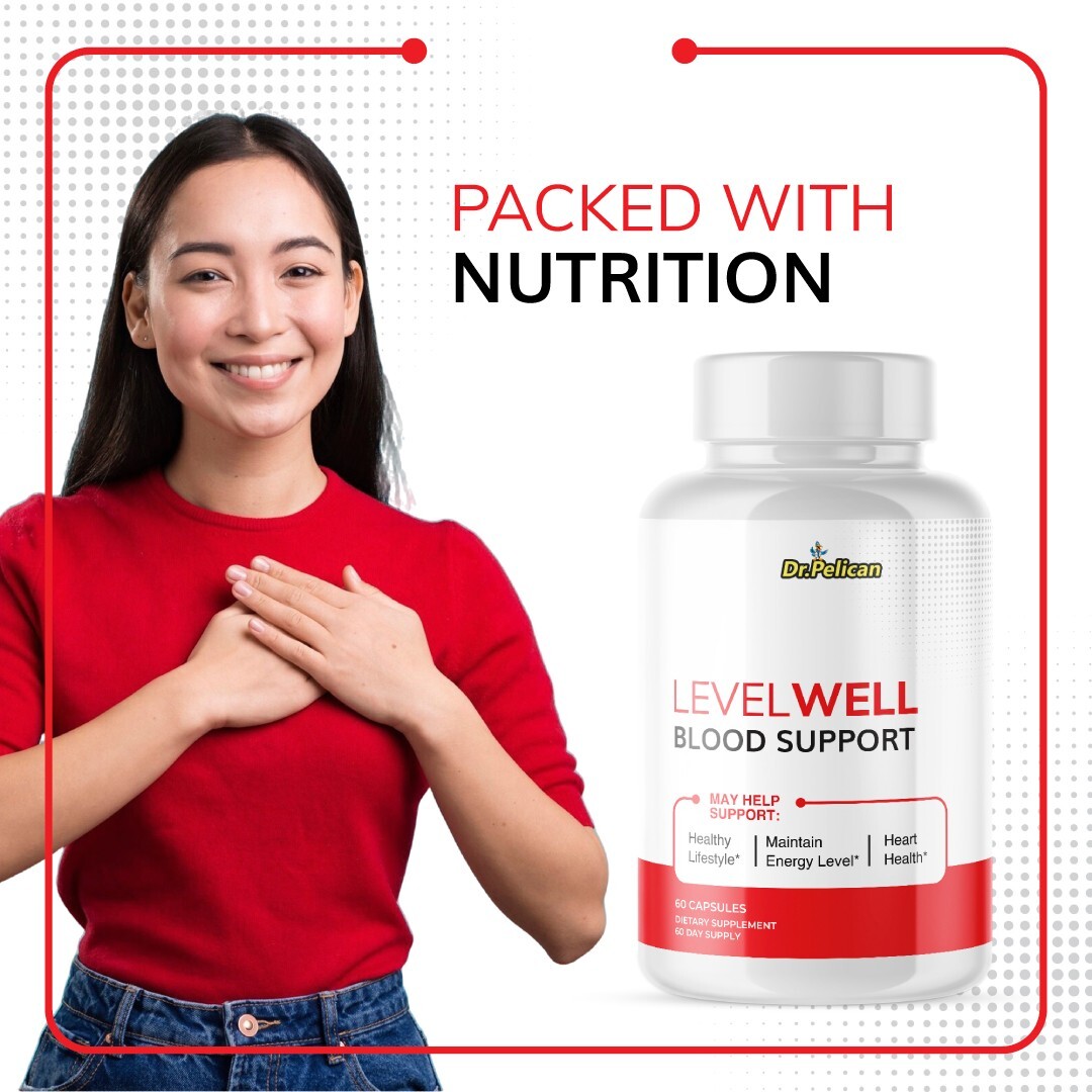 Level Well- Blood Support- 4 Bottles- 240 Capsules