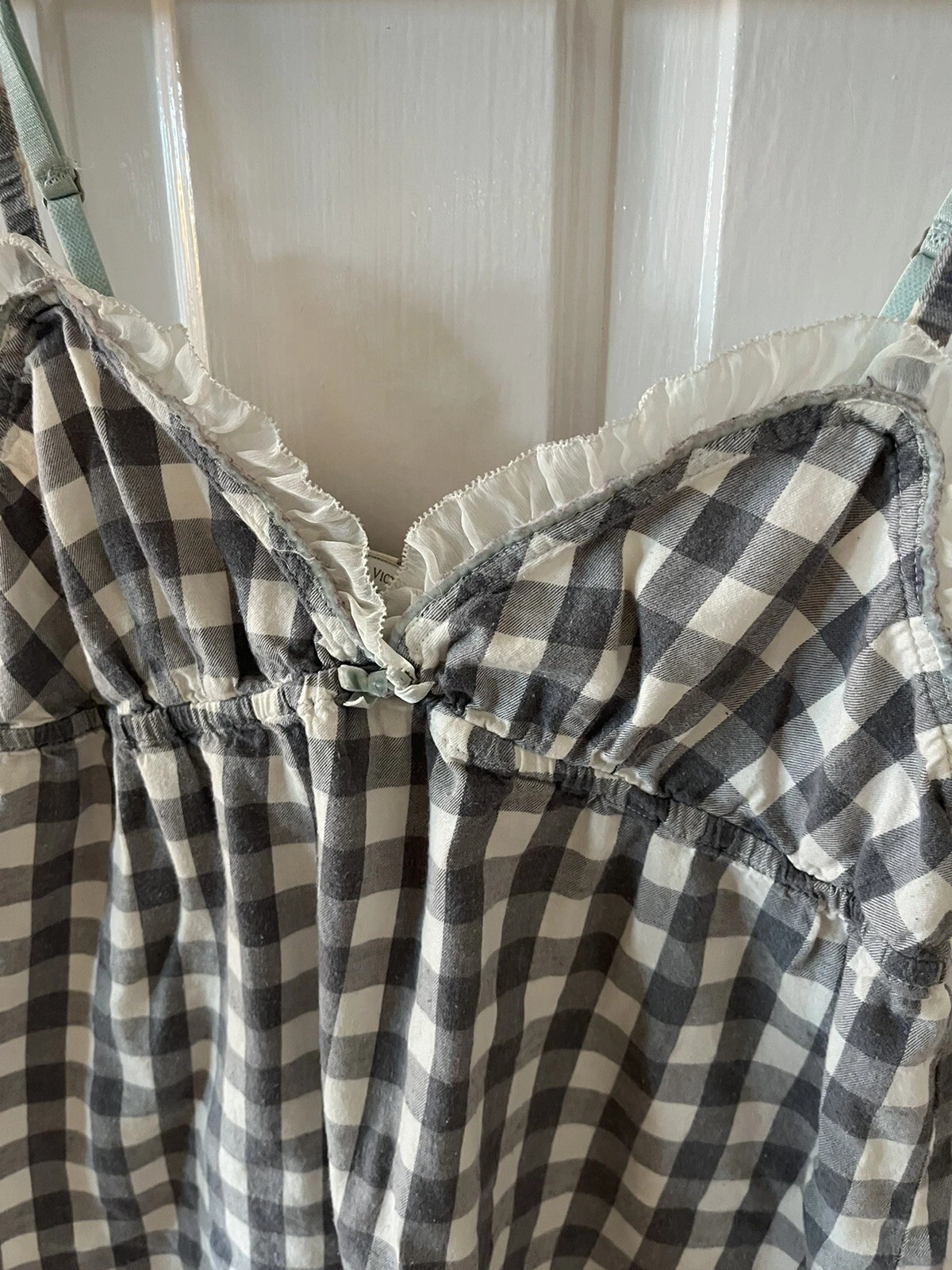 UNDERCOVER Abito da notte Victoria's Secret a quadri taglia M grigio bianco