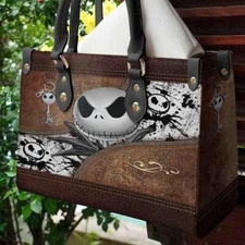 Personalized Jack Skellington The Nightmares Before Christmas Leather Handbag