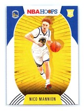 2020-21 Hoops Basketball #248 Nico Mannion Rookie RC Golden State Warriors
