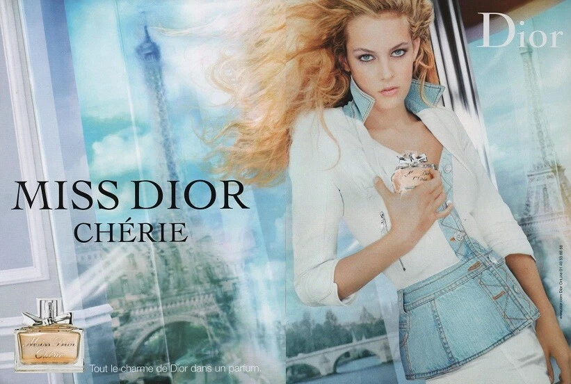 Publicité papier Parfum. Perfume ad. Miss Dior Chérie 2006 double page