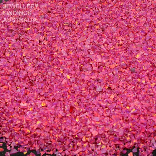 Chips de ópalo triturado carmín para incrustaciones de joyería | Fabricación de anillos | Arte de resina - Imagen 7 de 7