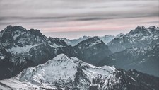 Landscape nature mountains snowy mountain peak Custom Gaming Mat Desk