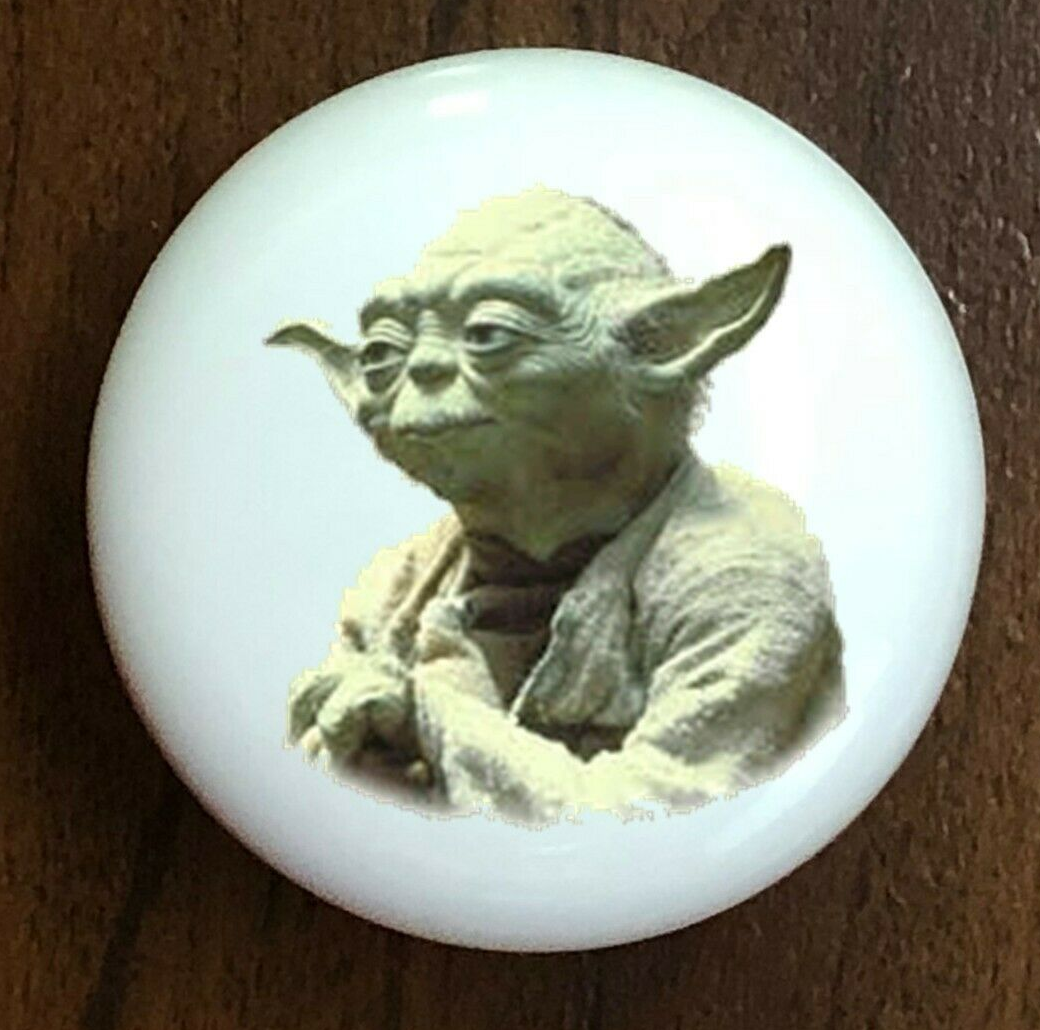 STAR WARS YODA WHITE CERAMIC KITCHEN DRESSER KNOB DECOR eBay