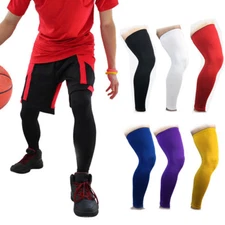 Sports Knee Support Crashproof Antislip Basketball Leg Long Sleeve Protect Gear