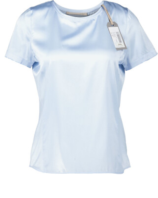NEU! ( The Mercer ) N.Y. Damen Satin Silk Blusen Shirt, hell blau, Gr. 34