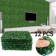 12 PCS 24 16" Artificial Plant Foliage Hedge Grass Mat Greenery Wall Fence Panel