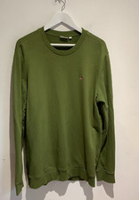 Napapijri sweatshirt jumper XL khaki green Norway small logo classic