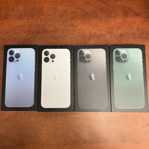 Original iPhone Retail Box with Manual 13 Pro Max Mini 13 Black Gold Silver Blue - product listing photo