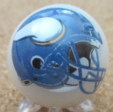 NFL: Minnesota Vikings Helmet Logo on a Pearl Jabo Marble 106 .998" 25.33mm