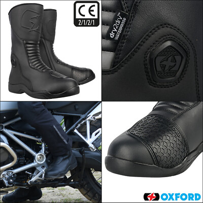 Oxford Tracker 2.0 Leder Motorradstiefel Wasserdicht Motorrad Touren Schuhe