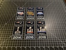 3 tallas - New England Patriots 6 campeones del Super Bowl calcomanías pancarta hombre cueva