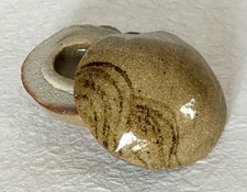 Japanese Vintage Incense Container Kogo Karatsu Ware Shell Pottery Tea Ceremony