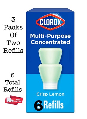 Clorox Multi-Purpose Spray Concentrate Refills  2 Pack Crisp Lemon 1.13 fl oz x3
