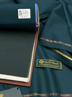 LORO PIANA Suiting Fabric JADE Green Super 130s Merino Wool