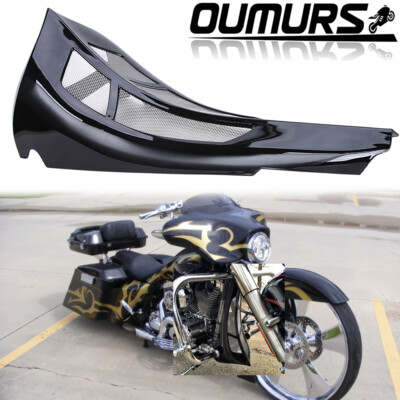 Custom Vivid Black Chin Spoiler Scoop For Harley Road King Street Glide Touring