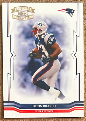 2005 Throwback Threads Gold Holofoil #87 Deion Branch /99 Patriots Football Holo