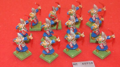 Games Workshop Warhammer High Elves Elf Warriors Archers Bowmen 12 Painted 1990s