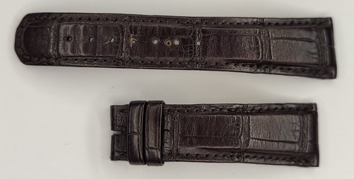 Bracelet de ontre 18 large bande avec support en cuir arron foncé