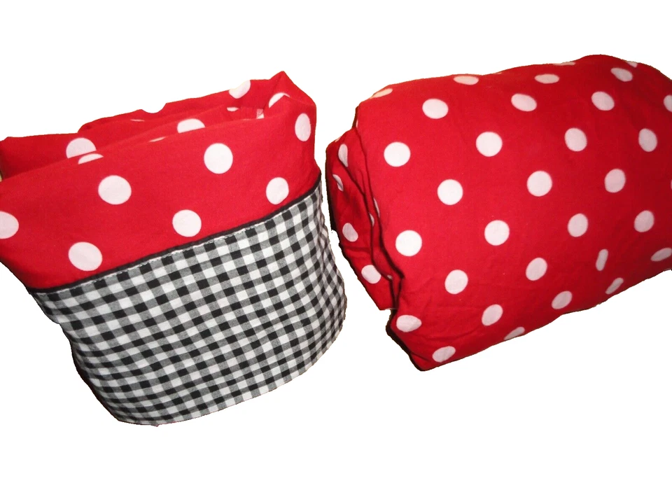 JUEGO DE SÁBANAS DOBLES SWEET JOJO NEGRO ROJO BLANCO LUNARES (4P) Foto 3 de 4