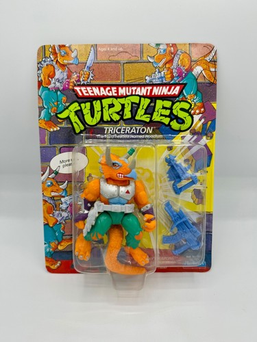 TMNT Ninja Turtles 1990 TRICERATON UNPUNCHED Playm...