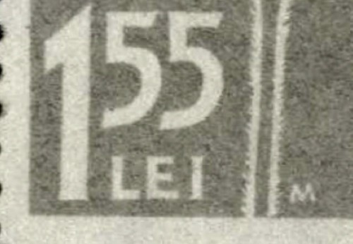 ROMANIA 1957 Error initial of the "M" Flowers,PRIMUL CARPATICA,Romania,1,55 LEI - Picture 2 of 2