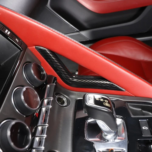 Cubierta de embellecedor de consola de tablero interior de fibra de carbono ABS para Jaguar F-TYPE 2013-2024 - Imagen 34 de 44