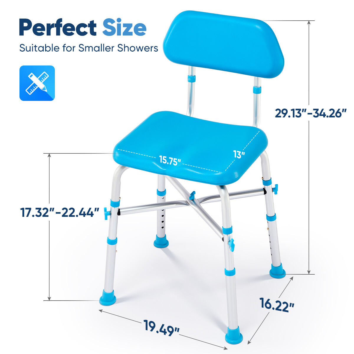 Zler Heavy Duty Medical Shower Chair Bath Seat Bathtub Stool with