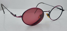Vintage Edon Von Furstenberg Eve 11 Purple Oval Metal Sunglasses FRAMES ONLY