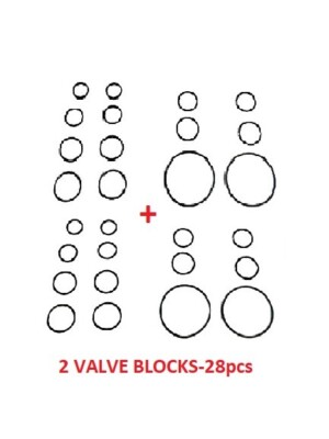 Mercedes ABC Valve Block Rebuild Kit(2 Blocks)28pcs W220 R230 C215 All O-Rings