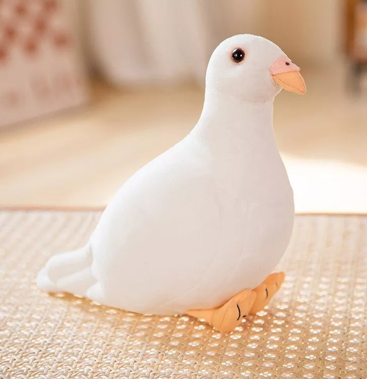 8 Inch White Pigeon Bird Stuffed Animal Plush Toys Toddler Doll
