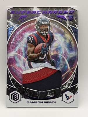 2022 Panini Elements Supercharged Dameon Pierce Patch 3 color RC /54 - Texans