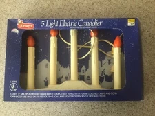 Joybrite 5 Light Electric Vintage Candolier - Christmas Decoration 