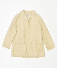 Marella Womens Overcoat Uk 10 Small Beige Cotton Gk03